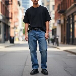 Vintage Levi's 550 Relaxed Jeans W38 L32 Dark Wash Grunge Y2K Streetwear